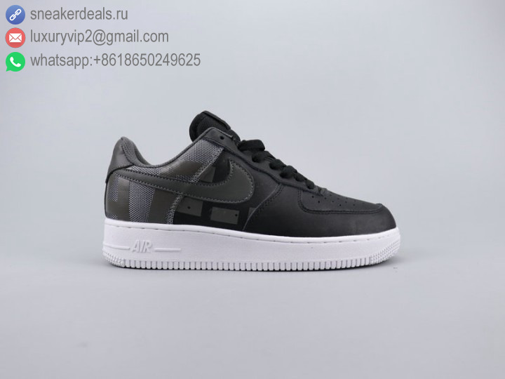 NIKE AIR FORCE 1 LOW '07 BLACK UNISEX LEATHER SKATE SHOES